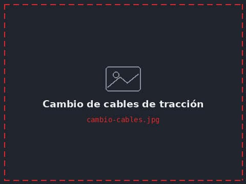 Cambio de cables de tracción